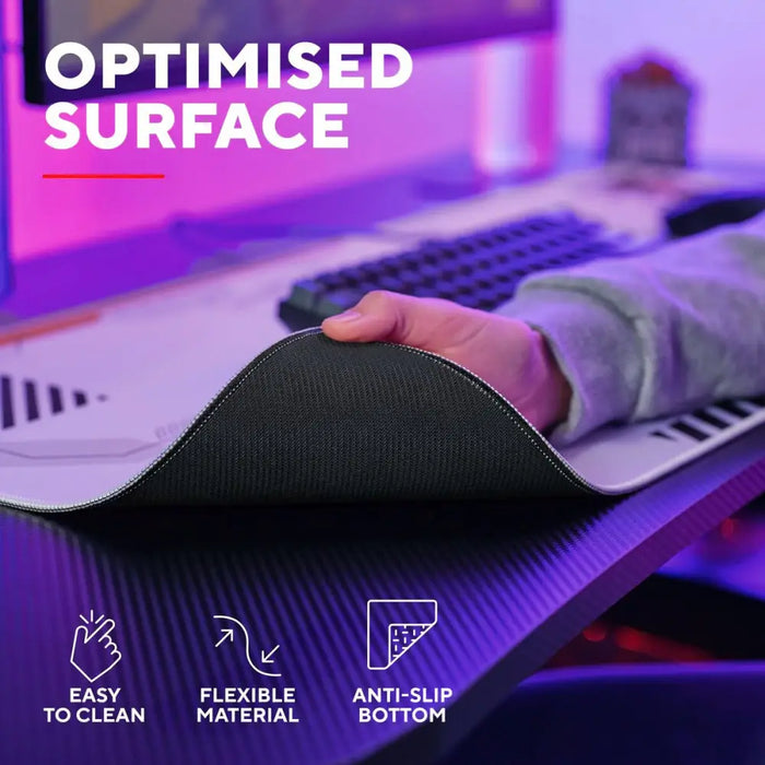 Gaming Mouse Mat Trust 25717 White - Компютър Игри<<<Компютри| Електроника<<<BigBuy&&&Гейминг Мишка и Подложка за