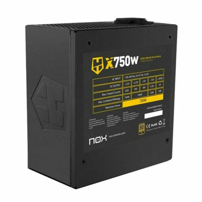 Gaming Power Supply Nox-Xtreme Hummer X750W ATX 750 W 80 Plus Gold - Компютър Игри<<<Компютри|