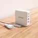 GaN 100W fast wall charger 2 x USB-C / 2 x USB Dudao A100EU - white - Cell phone USB charger<<<HurtelXML