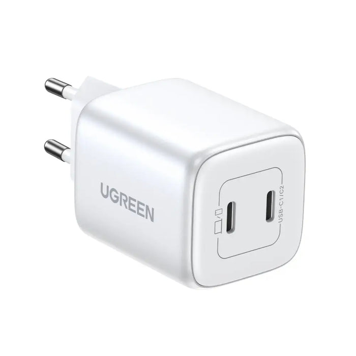GaN Fast Charger 2 x USB-C 45W QC PD Ugreen CD294 - White - Cell phone USB charger<<<HurtelXML&&&Зарядни