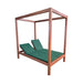 GARDEN CHAIR CHAIR COUPLE WITH ARROW MERANTI 210X134X212 MUHLER - Шезлонги<<<Градински мебели<<<Градина<<<Praktiker