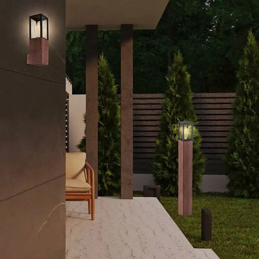 GARDEN FIXTURE STANDING E27 H82CM IP44 OAK RABALUX WALES - Градински фенери<<<Външно