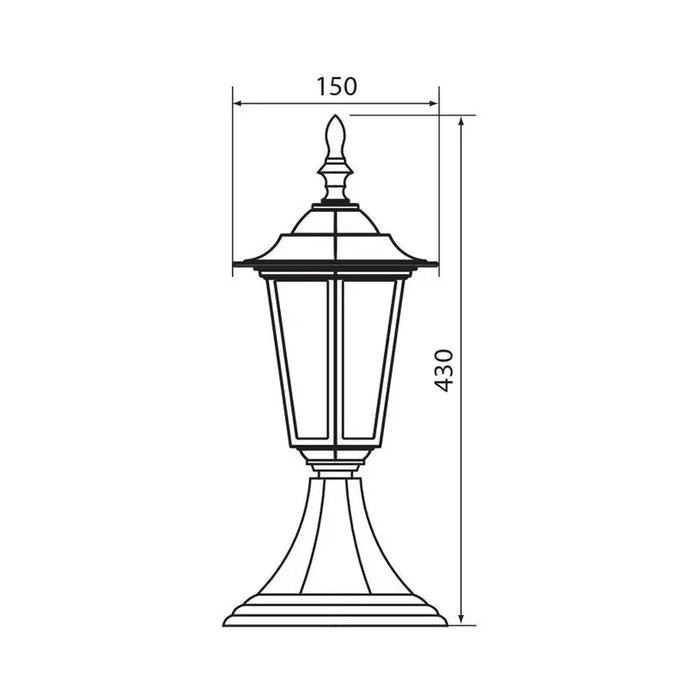 GARDEN LANTERN STANDING 40CM GOLDEN E27 VIVALUX MARIBOR - Градински фенери<<<Външно
