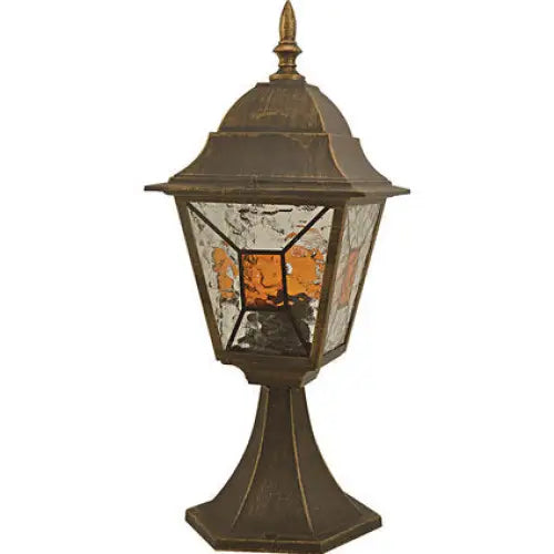GARDEN LANTERN STANDING 43CM GOLD PATINA E27 BELIGHT - Градински фенери<<<Външно
