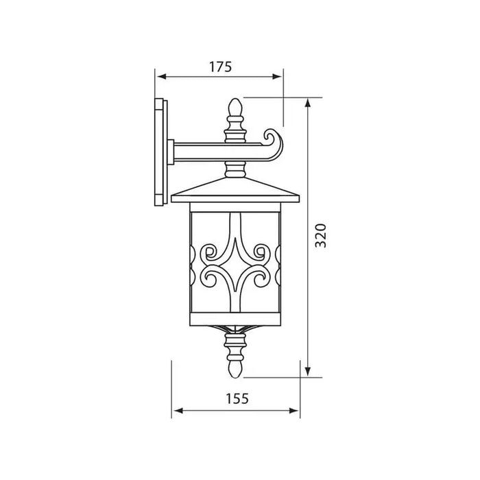 GARDEN LANTERN UPPER BRACKET IP44 CAFE VIVALUX JARDIN - Градински фенери<<<Външно