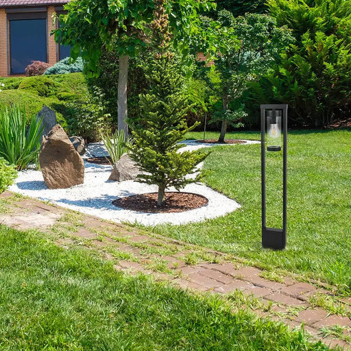 GARDEN STANDING LAMP E27 IP44 H80CM BLACK RABALUX KOLTA - Градински фенери<<<Външно