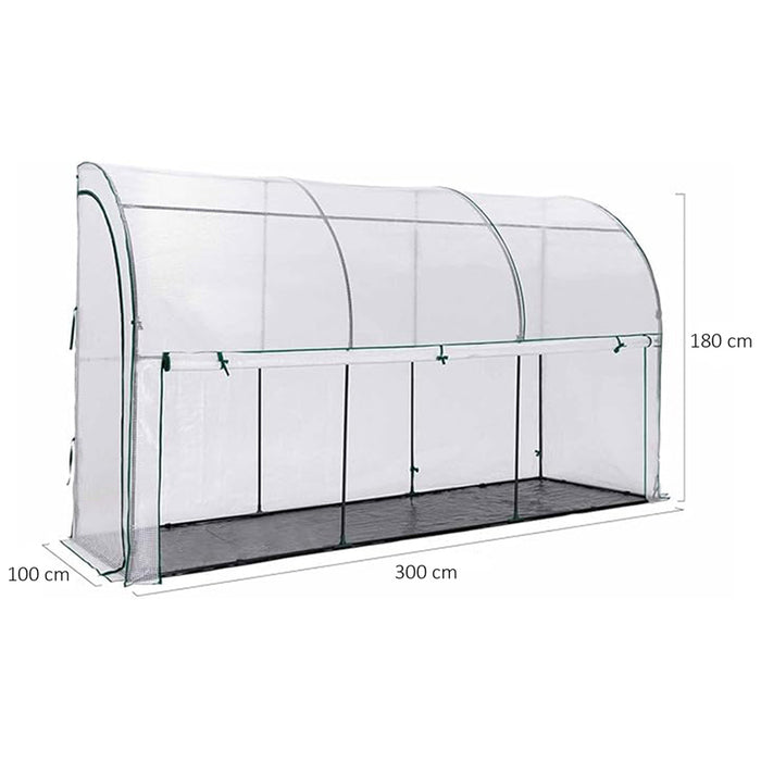 GREENHOUSE 300X100X180CM "WALL, 1 DOOR" GARDEN STAR HD-11431