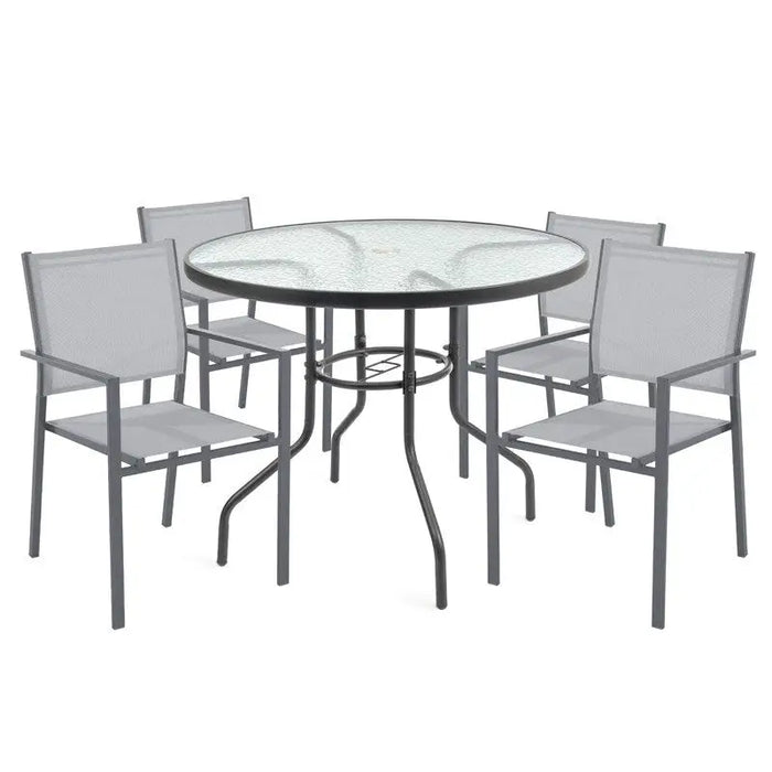Garden table with glass top JUPITER 90cm - Garden tablesSTY-OGR<<<TablesSTY<<<ActionPL