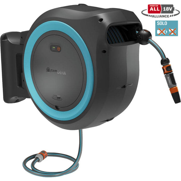 WALL HOSE REEL WITHOUT BATTERY AND CHARGER GARDENA PowerRoll XXL solo