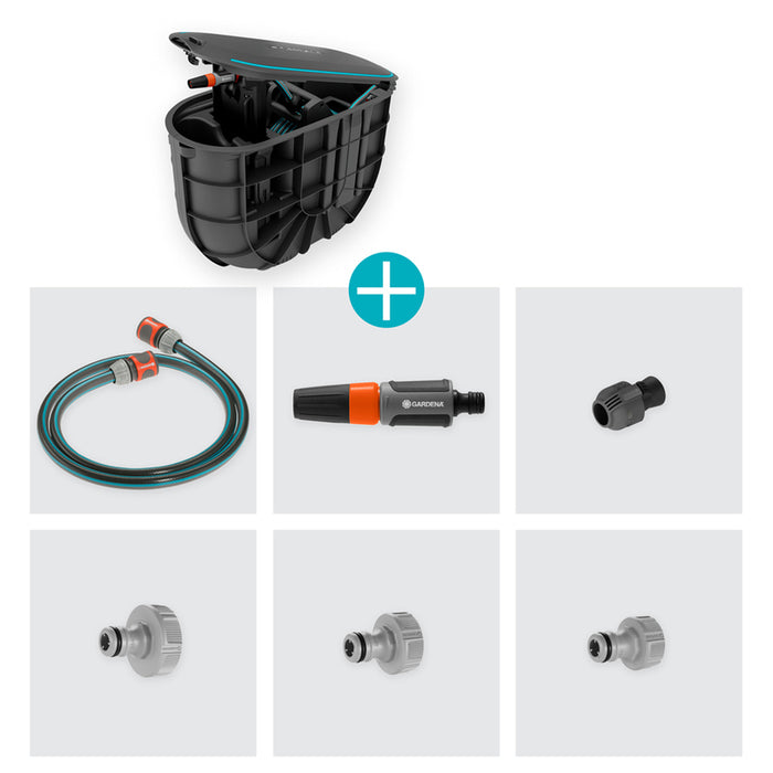 UNDERCOVER BOX WITH HOSE 20M GARDENA UNDERCOVER BOX ROLLUP GARDENA 18650-20