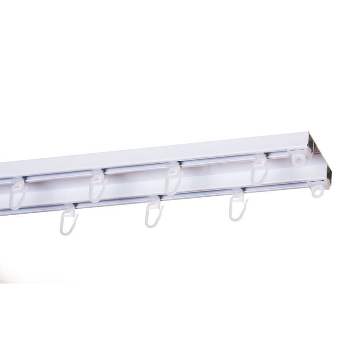DOUBLE-CHANNEL ALUMINUM CORNICE GARDINIA SANSA 200 CM. WHITE