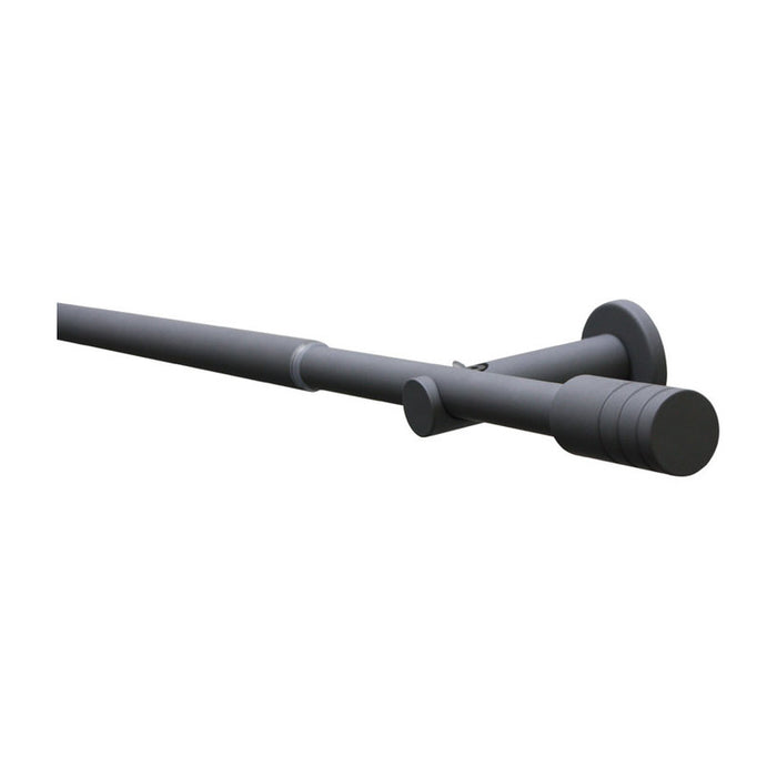 EXTENDABLE METAL CORNICE GARDINIA ELBA 120-210 CM. GRAY