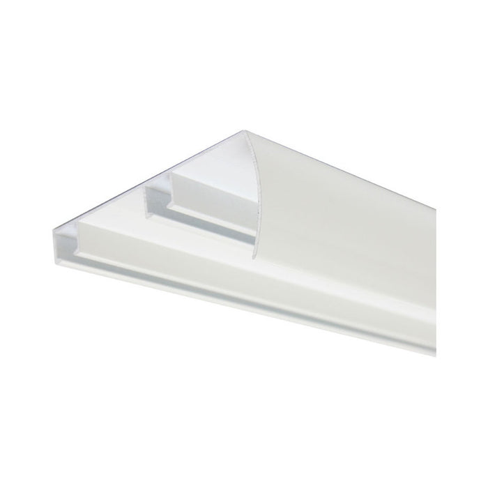 DOUBLE-CHANNEL ALUMINUM CORNICE WITH BLADE GARDINIA OLEA 200 CM. WHITE