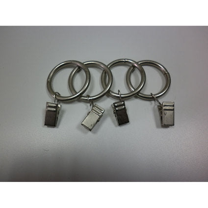 ACCESSORY RING WITH HOOK GARDINIA EUROPE SILVER 10 PCS.