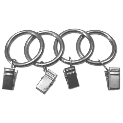 ACCESSORY RING WITH HOOK GARDINIA EUROPE SILVER 10 PCS.