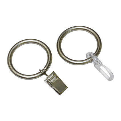 ACCESSORY RING WITH HOOK GARDINIA EUROPE SILVER 10 PCS.