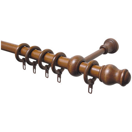 WOODEN CORNICE GARDINIA LUGANO 120 CM. WALNUT