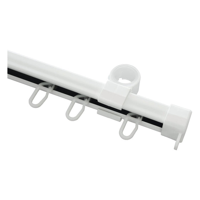 SECOND CURTAIN SET FOR GARDINIA LUGANO U-SHAPED 150 CM. WHITE
