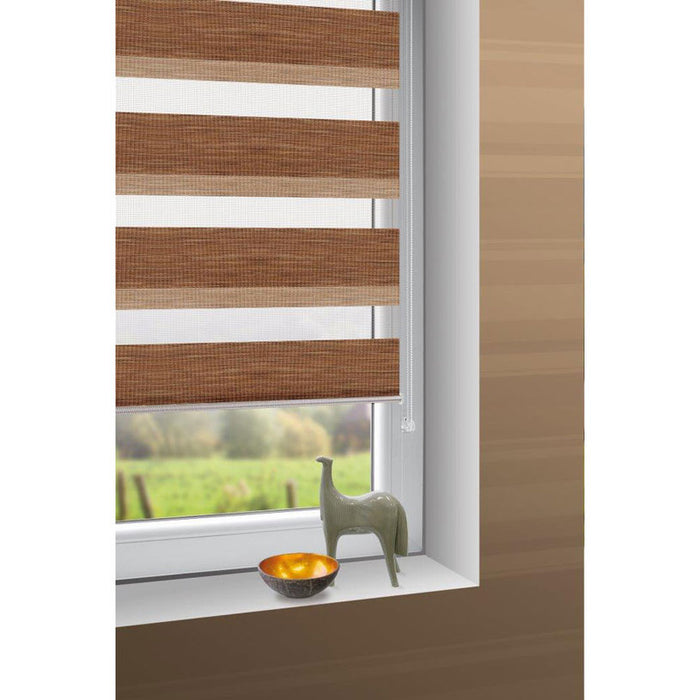 PREMIUM DOUBLE ROLL BLIND GARDINIA 50X150 CM. NATURE BROWN