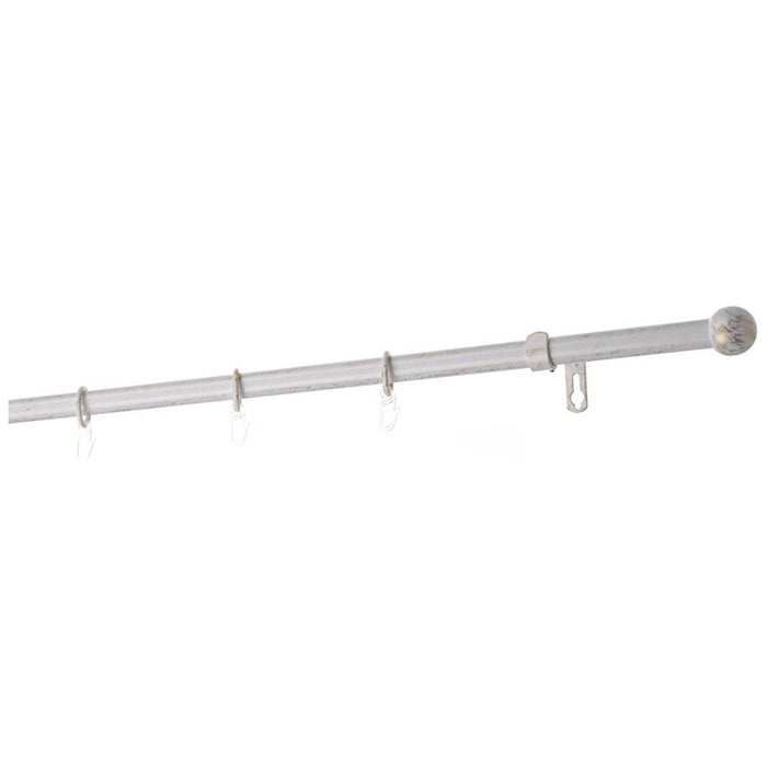 EXTENDABLE GARDINIA MIRA 110-200 CM. WHITE-GOLD