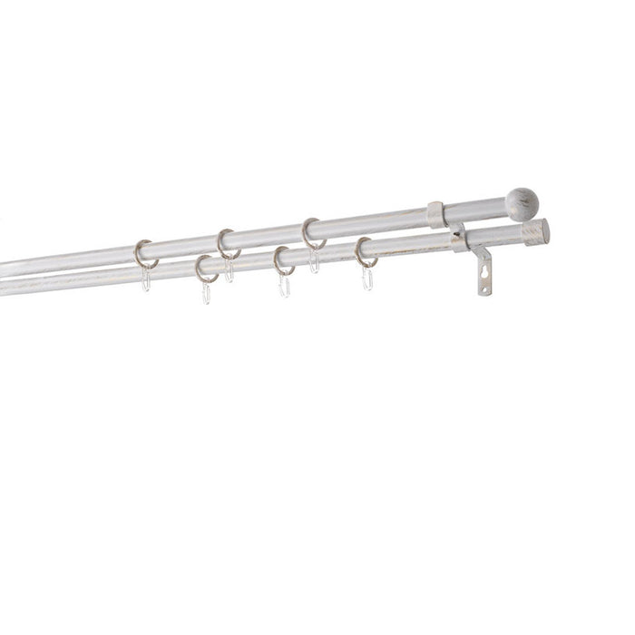 DOUBLE EXTENDABLE CORNER GARDINIA MIRA 160-300 CM. WHITE-GOLD