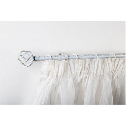 EXTENDABLE CORNICE GARDINIA SVANNA 110-200 CM. WHITE-GOLD