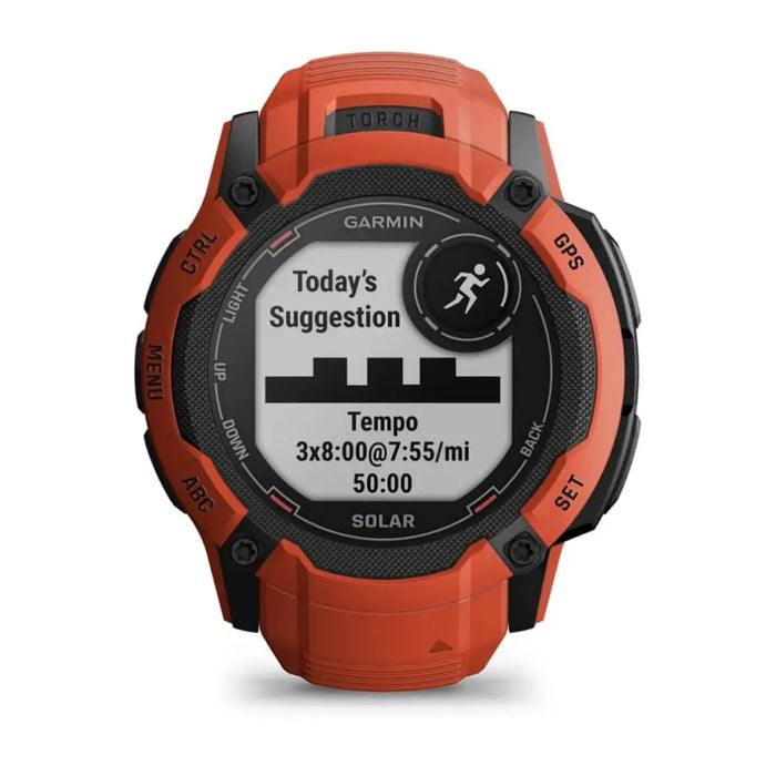 Garmin Instinct 2X Solar 2.79 cm (1.1’’) MIP 50 mm Digital 176 x 176 pixels Touchscreen Red GPS (satellite) - Sports