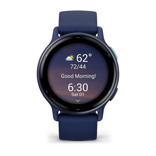 Garmin Vivoactive 5 3.05 cm (1.2’’) AMOLED 42 mm Digital 390 x 390 pixels Touchscreen Blue Wi-Fi GPS (satellite)