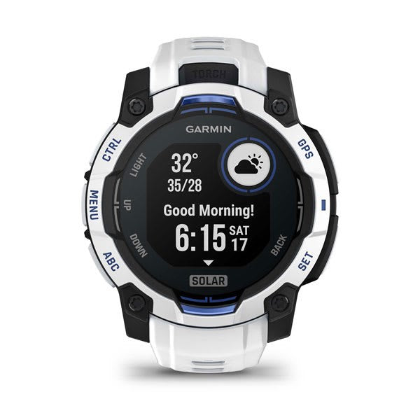 Garmin Instinct 3 Solar watch, 45mm, white