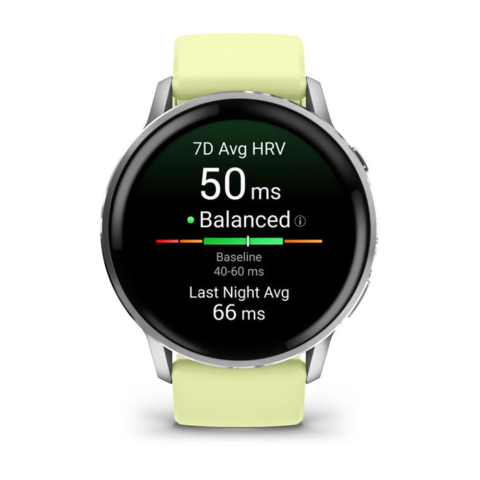 Garmin Venu 010-03014-02 smartwatch / sport watch 3.56 cm (1.4") AMOLED 45 mm Digital 454 x 454 pixels Touchscreen Silver Wi-Fi GPS (satellite)