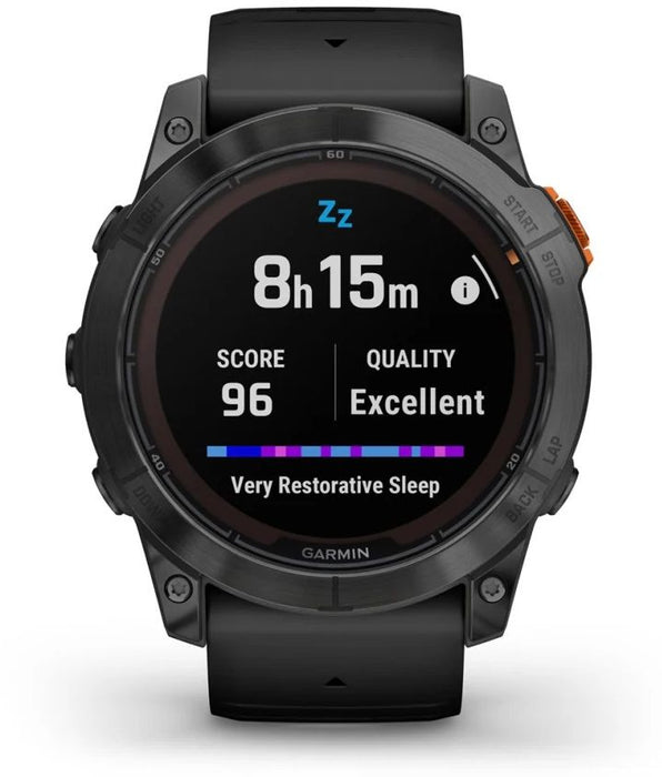 Garmin Fenix 7X Pro Solar Smart Watch 51mm, GPS, Black with Black Silicone Band EU