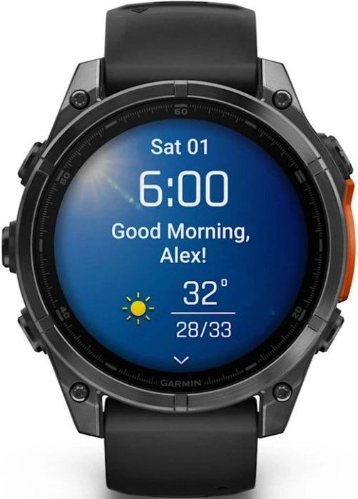 Garmin Fenix 8 47mm, GPS, Silicon Black Band Black EU