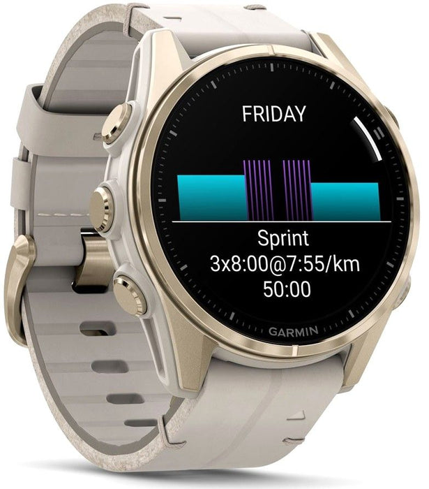 Garmin Fenix 8 3.3 cm (1.3") AMOLED 43 mm Digital 416 x 416 pixels Touchscreen Gold Wi-Fi GPS (satellite)