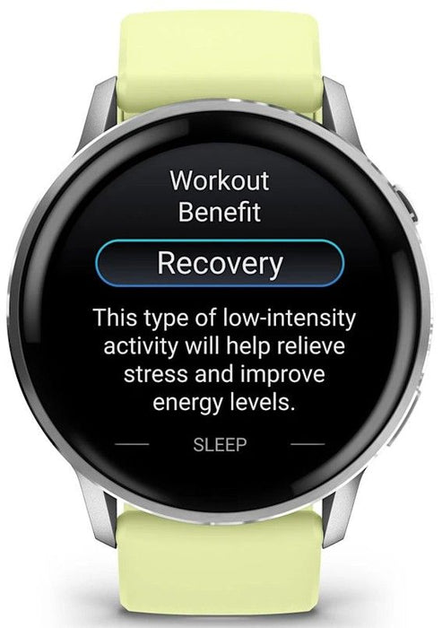 Garmin Venu 010-03014-02 smartwatch / sport watch 3.56 cm (1.4") AMOLED 45 mm Digital 454 x 454 pixels Touchscreen Silver Wi-Fi GPS (satellite)