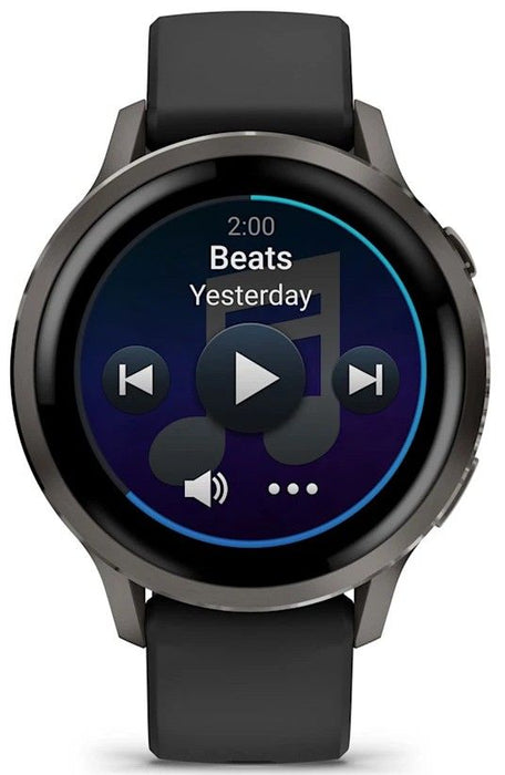 Garmin Venu 4 Smart Watch 41mm, GPS, Black with Dark Gray Silicone Band EU