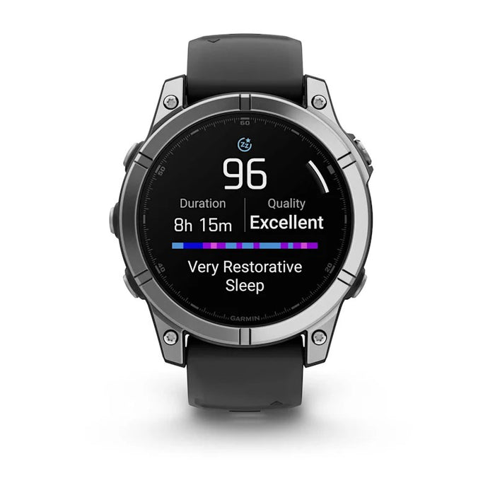 Garmin Fenix E 3.3 cm (1.3") AMOLED 47 mm Digital 416 × 416 pixels Touchscreen Stainless steel Wi-Fi GPS (satellite)