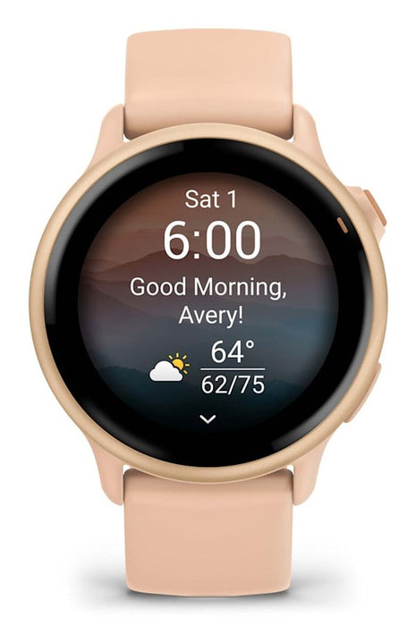 Garmin vívoactive 6 3.05 cm (1.2") AMOLED 42 mm Digital 390 x 390 pixels Touchscreen Pink Wi-Fi GPS (satellite)