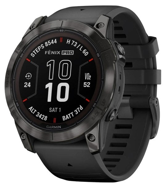 Garmin fēnix 7X Pro 3.56 cm (1.4") MIP 51 mm Digital 280 x 280 pixels Touchscreen Black Wi-Fi GPS (satellite)