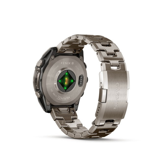 Garmin Fenix 8 3.56 cm (1.4") AMOLED 47 mm Digital 454 x 454 pixels Touchscreen Titanium Wi-Fi GPS (satellite)