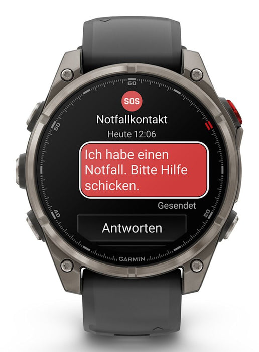 Garmin fēnix 8 Pro 3.56 cm (1.4") AMOLED 47 mm Digital 454 x 454 pixels Touchscreen Graphite, Titanium Wi-Fi GPS (satellite)