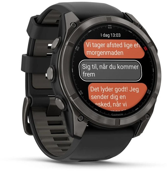 Garmin fēnix 8 Pro 3.56 cm (1.4") AMOLED 51 mm Digital 454 x 454 pixels Touchscreen Black, Grey, Titanium Wi-Fi GPS (satellite)