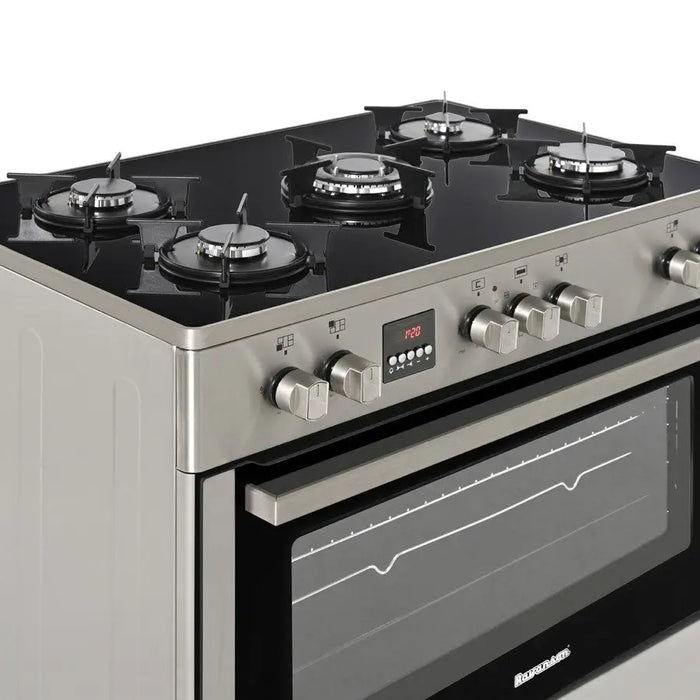 Gas-electric Cooker Ravanson KWGE-K90 Cheff Modern (silver) - Free-standing kitchensAGD-KWS<<<Home Appliance