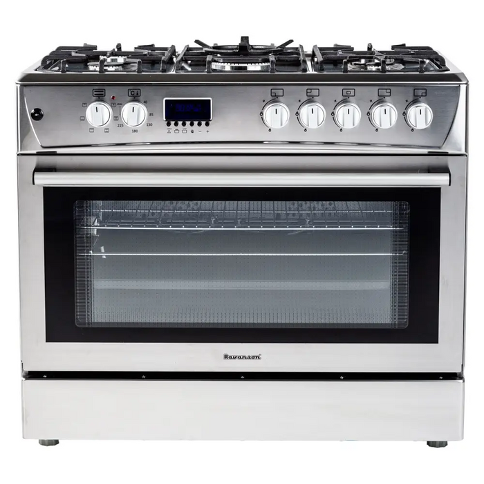 Gas-electric Cooker Ravanson KWGE-K90 Cheff Modern (silver) - Free-standing kitchensAGD-KWS<<<Home Appliance