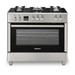 Gas-electric Cooker Ravanson KWGE-K90 Cheff Modern (silver) - Free-standing kitchensAGD-KWS<<<Home Appliance