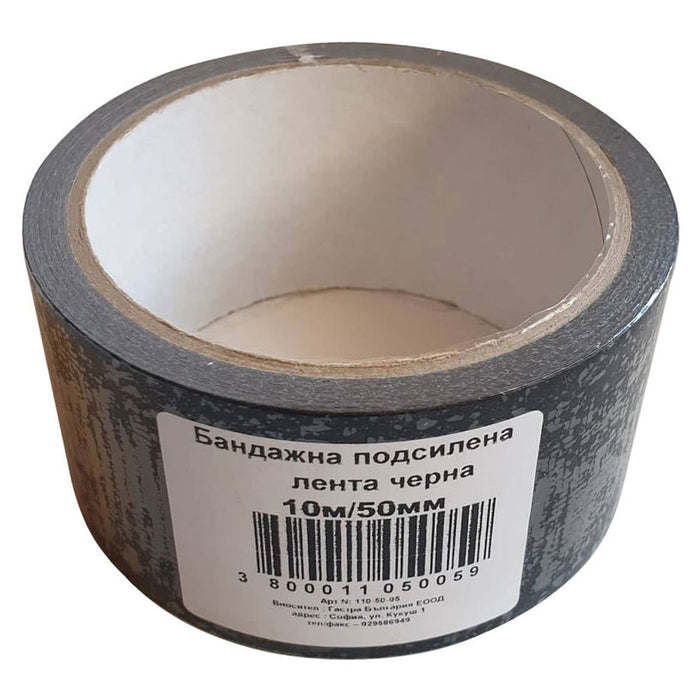 REINFORCED HOBBY TAPE 50MM/10M BLACK DUCT TAPE GASTRA