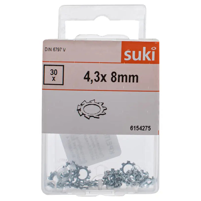 GEAR WASHER 4.3X8.0 SUKI - Болтове и гайки<<<Винтове и болтови съединения<<<Инструменти и железария<<<Praktiker