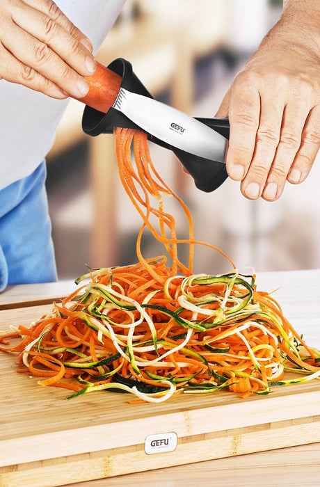 GEFU Spirelli slicer Manual Black, Silver Plastic, Stainless steel