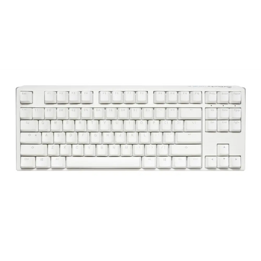 Геймърскa механична клавиатура Ducky One 3 Pure White TKL Hotswap Cherry MX Silent Red RGB PBT Keycaps - Геймърски