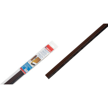 SEALING BRUSH ALUMINUM FOR UNDER THE DOOR 1 M BROWN COLOR GEKO 1400/10