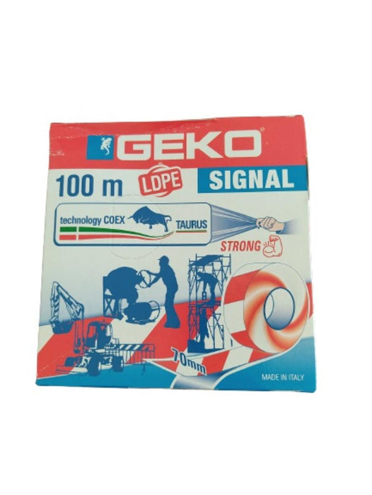 SIGNAL TAPE 100 M 7 CM RED WHITE
